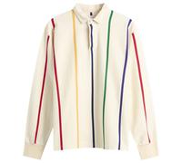 Drake's Men's Colourful Vertical Stripe Rugby White Multi