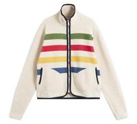 Drake's Men's Striped Boucle Wool Fleece Jacket Ecru