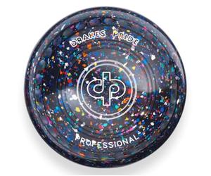 Drakes Pride Professional Bowls - Black Harlequin, Gripped, Size 1, Heavy