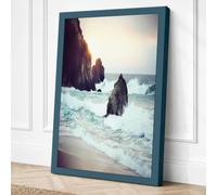 Drama at Dawn Coastal Canvas Wall Art Print 30x20 Inch