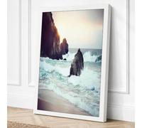 Drama at Dawn Coastal Canvas Wall Art Print 36x24 Inch