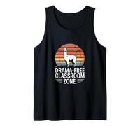 Drama-Free Classroom Zone Llama Retro Tank Top
