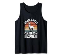 Drama-Free Classroom Zone Llama Retro Tank Top