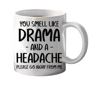 Drama Headache Funny Mug for Birthday Gift Present Secret Santa Christmas Mum Dad Son Daughter Father's Day Mother's Day Anniversary Wife Husband Girlfriend Boyfriend
