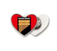 Drama Human Spiritual Wealth Heart Metal Pin Brooch Clip Love