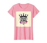 Drama King But Worth It Crown Graphic Tee T-Shirt, Women, Pink, M