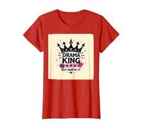 Drama King But Worth It Crown Graphic Tee T-Shirt, Women, Red, S