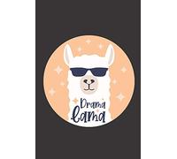 Drama Lama: Funny Llama Dot Grid Journal Gift Notebook, Dotted Grid Writing Notebook Journal, Black 6x9 Notebook