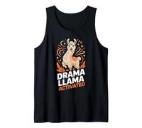 Drama Llama Activated Funny Quirky Design Tank Top