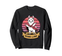Drama Llama Cute Funny Humor Cartoon Design Sweatshirt