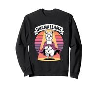 Drama Llama Spotlight Tears Humor Fun Sweatshirt