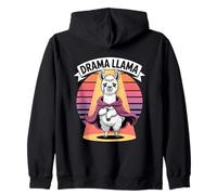 Drama Llama Spotlight Tears Humor Fun Zip Hoodie