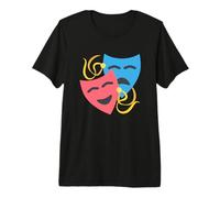 Drama Masks Performing Arts Tragedy and Comedy Masks Costume Premium T-Shirt