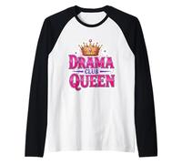 Drama Queen Theater Club Actress Theatre Class Girls Funny Raglan Baseball Tee
