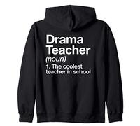 Drama Teacher Definition Funny Back To School Acting Theatre Zip Hoodie