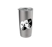 Drama Theater Masks Comedy and Tragedy Stainless Steel Insulated Tumbler