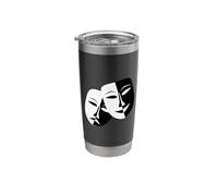 Drama Theater Masks Comedy and Tragedy Stainless Steel Insulated Tumbler