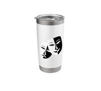 Drama Theater Masks Comedy and Tragedy Stainless Steel Insulated Tumbler
