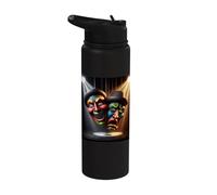 Drama Theater Masks Comedy and Tragedy Stainless Steel Insulated Water Bottle