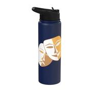 Drama Theater Masks Comedy and Tragedy Stainless Steel Insulated Water Bottle