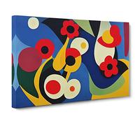 Dramatic Abstract Flowers Canvas Print | Gallery Wrapped 30mm Frame Wall Art | 30x20 inches | Ready to Hang | Abstract Floral Picture | Living Room Bedroom Lounge Office