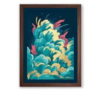 Dramatic Cloud Forms Modern Framed Wall Art Print A1 (84.1×59.4cm) Walnut, Wall Decor for Living Room, Bedroom, Office & Home, Ready to Hang, Art Gift