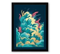 Dramatic Cloud Forms Modern Framed Wall Art Print A2 (59.4×42cm) Black, Wall Decor for Living Room, Bedroom, Office & Home, Ready to Hang, Art Gift