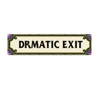 Dramatic Exit Sign Pattern_1 Tin Sign Vintage Metal Poster Retro Bar, Home, Man Cave, Kitchen, Laundry Room Wall Art Decor Gift 4x16 Inch