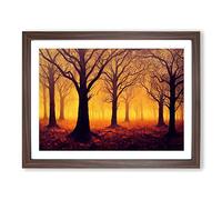 Dramatic Forest H1022 Framed Print for Living Room Bedroom Home Office Décor, Wall Art Picture Ready to Hang, Walnut A3 Frame (46 x 34 cm)