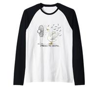 Dramatic Goose Fan Feathers Embrace The Drama Funny Bird Raglan Baseball Tee
