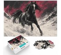 Dramatic Horse Portrait with Abstract Backgro Jigsaw Puzzle, 1000 Piece | For a calm Advent activity: 1000-piece jigsaw puzzle for adults offers 1000 pieces for the Christmas break.