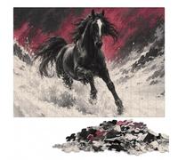 Dramatic Horse Portrait with Abstract Backgro Jigsaw Puzzle, 1000 Pieces | A flexible puzzle activity: a simple way to organise the image at your own pace.