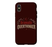 Dramatic Overthinker Goth Humor Moody Aesthetic Quote Case for iPhone X/XS