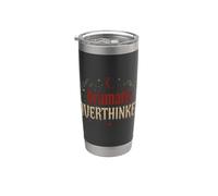 Dramatic Overthinker Goth Humor Moody Aesthetic Quote Stainless Steel Insulated Tumbler
