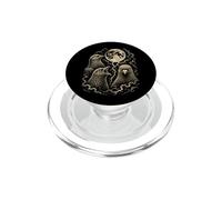 Dramatic Pigeon Birds Funny Monochromatic Storm Moon Meme PopSockets PopGrip for MagSafe