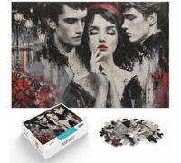 Dramatic Portrait of a Woman with Two Men Jigsaw Puzzle, 1000 Piece | For classic jigsaw enjoyment: Adult jigsaw puzzle with 1000 pieces; with the complete challenge to keep the challenge.