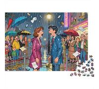 Dramatic Rain Confession Scene Wooden Jigsaw Puzzle Waterproof 1000 Piece Puzzles for Adults Impossible Educational Games