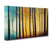 Dramatic Spring Forest Canvas Print | Gallery Wrapped 30mm Frame Wall Art | 30x20 inches | Ready to Hang | Contemporary Landscape Picture | Living Room Bedroom Lounge Office