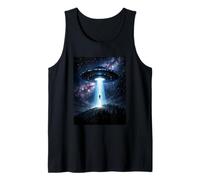 Dramatic UFO Abduction Cosmic Alien Spacecraft Conspiracy Tank Top
