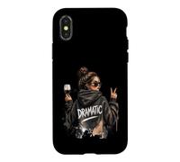 Dramatic Wine Mom Aesthetic Cool Girl Attitude Case for iPhone X/XS