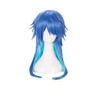 Dramatical Murder DMMD Seragaki Aoba Cosplay Wig Gradient Blue Heat Resistant Synthetic Hair Wig + Wig Cap