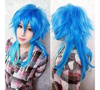 Dramatical Murder DMMD Seragaki Aoba Wig Ombre Blue Heat Resistant Synthetic Hair Cosplay Wigs + Wig Cap