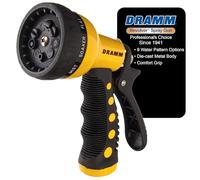 Dramm 12703 9-Pattern Revolver Spray Nozzle, Yellow