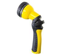 Dramm One Touch Revolution 9 Pattern Spray Gun with Thumb Control Water Flow, Perfect for Water Restricted Areas When Watering Plants, Pots, Baskets, Vegetables, Yellow