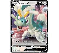 Drampa V 128/172 Ultra Rare Pokemon Card (SWSH Brilliant Stars) + 1x TitanCards® Toploader