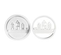 Dranng House Shaped Silicone Mold - House Casting Mold,Resin Casting Mold Round Ring Heart House Mold for Home Decor Plaster Making Mold Clay Mold