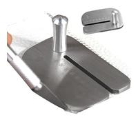 Dranng Leather Pulling Board Cutting Tool, Manual Stainless Steel Leather Cut Ruler Tool, Leather Craft Cut Pricking Iron Auxiliary Accessories, Punching Puller Press Plate