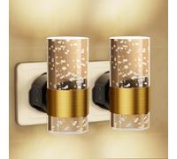 Draome Night Light Plug in Wall with Dusk to Dawn Sensor Modern 2 Pack Gold