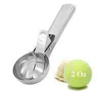 DRAONGYE 2 oz Silver Premium Stainless Steel Ice Cream Scoop with Trigger Metal Ice Cream Scoop, Fruit Scoop, Metal Biscuit Scoop, Perfect for Frozen Yogurt, Ice Cream, Sundae Ice Cream, Meatballs