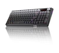 DRAOZA Kutethy Wireless Mechanical Keyboard,Pre-lubed Switches,Gasket Structure,Tri-Mode BT/2.4GHz/USB-C Hot Swappable Keyboard,Side Printed PBT Keycaps,RGB Backlit Gaming Keyboard(Ghost+Ashen)